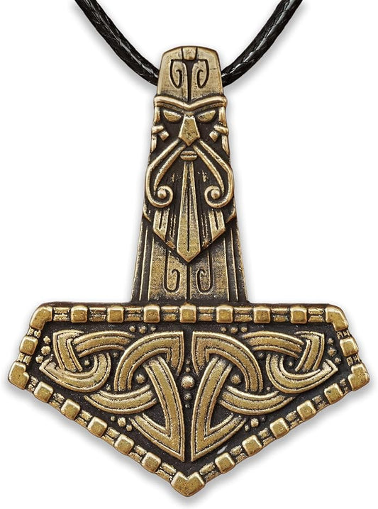 Baldur Jewelry - Thors Hammer Necklace Pendant Mjölnir - Viking Norse Thor Hammer Pendant Viking Jewelry - Thor Necklace - Thor Gifts for Men - Viking Necklace for Men