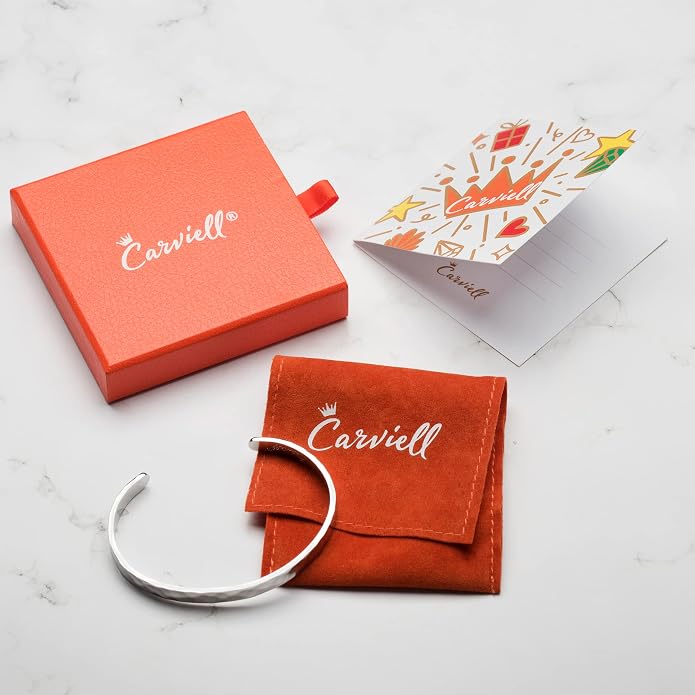 Carviell Bracelet - Gifts for Women – Inspirational, Friendship, Love, Mom, Daughter, Sister, Christian, Graduation, Memorial & Wedding Gifts – 100+ Phrases – Stainless Steel, Gift-Ready