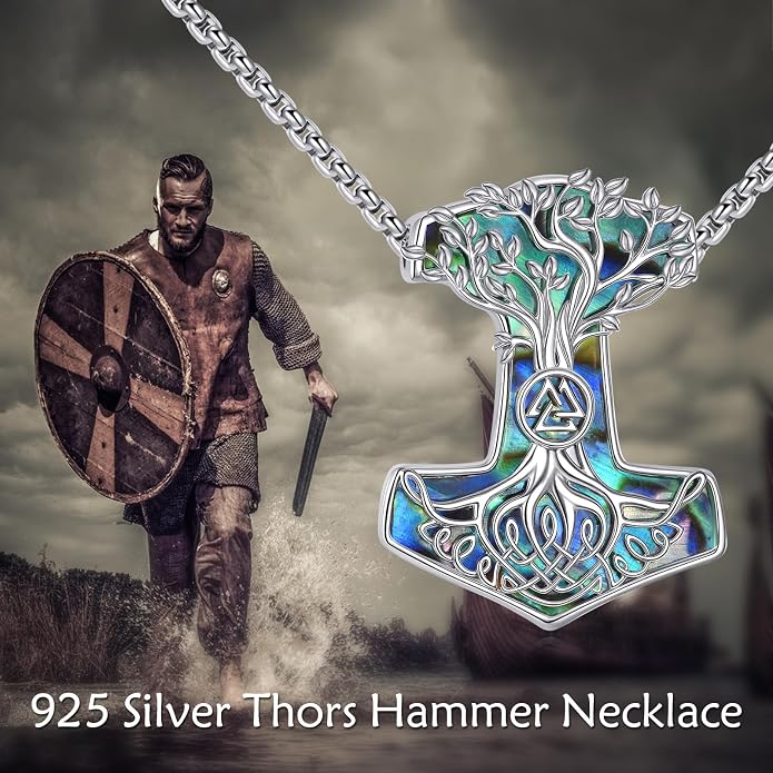 Anchor/Thors Hammer/Arrowhead/Wolf/Raven Necklace for Men 925 Sterling Sliver Jewelry Graduation Gifts for Men Women