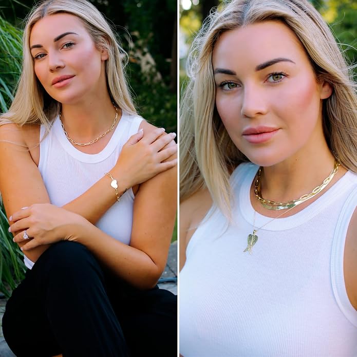 Paperclip Chain Necklace for Women | Sterling Silver or 14K Gold Plated | 2.8mm 3.2mm 5.5mm | 16–30 Inch Italian Link Layering Chain