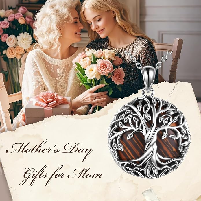 WINNICACA Tree of Life Gifts for Women 925 Sterling Silver Tree of Life Celtic Pendant Necklace Family Irish Jewelry Gifts for Women Wife Girlfriend Anniversary Birthday Gift