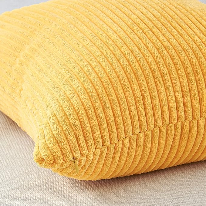 Topfinel Boho Pillow Covers for Couch Bed Accent Modern Pillowcase Corduroy Pillow Covers 24x24 Blue and Orange Decorative Sofa Livingroom Home Decor