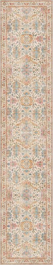 Bavni Bedroom Rug Runners for Hallways, Washable Runner Rug 2x10, Low Pile Non-Slip Indoor Throw Carpet for Bedroom Laundry Room, Turmeric