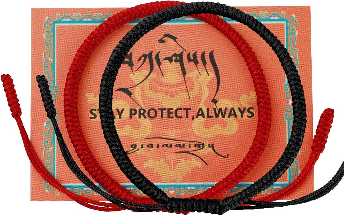 Authentic blessed Tibetan monks handmade Dorje Knot protection bracelet for men and women with a talisman.Red bracelet-matching bracelets-couples bracelets-friendship bracele-gift for men