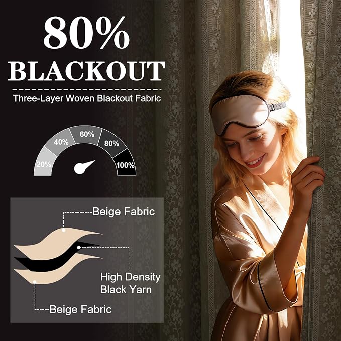 ASPMIZ Beige Blackout Curtains for Bedroom 63 inch Long, Double Layer Curtains with Lace Overlay, Light Blocking Grommet Drapes for Living Room Thermal Insulated Window Curtain Panels Set of 2, 52x63