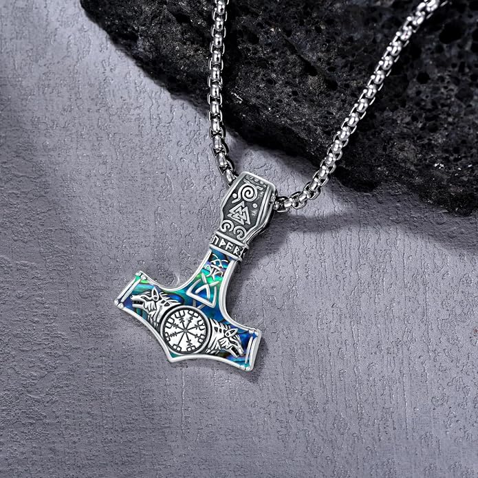 Viking Necklace for Men 925 Sterling Silver Viking Norse Pagan Jewelry Gifts for Women