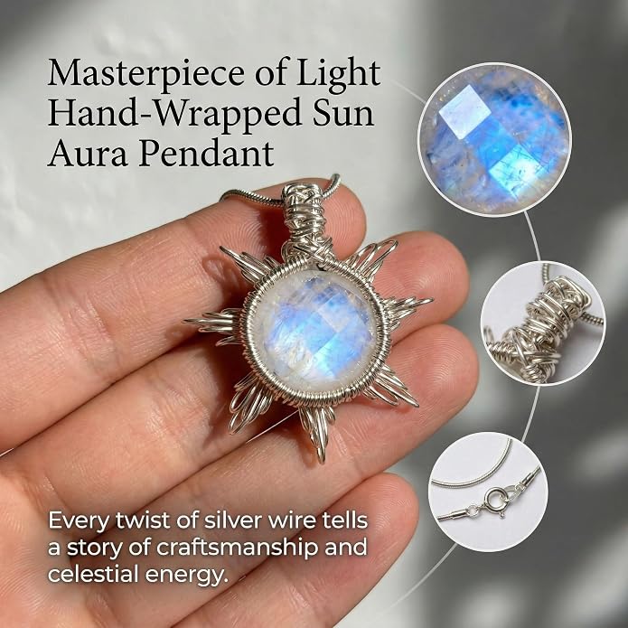 Natural Faceted Labradorite Pendant Necklace – Unique Stone of Magic & Transformation, Iridescent Flash Gemstone Jewelry, Handmade Healing Crystal Gift for Women, Birthday, Anniversary, Spiritual Awakening & Intuition