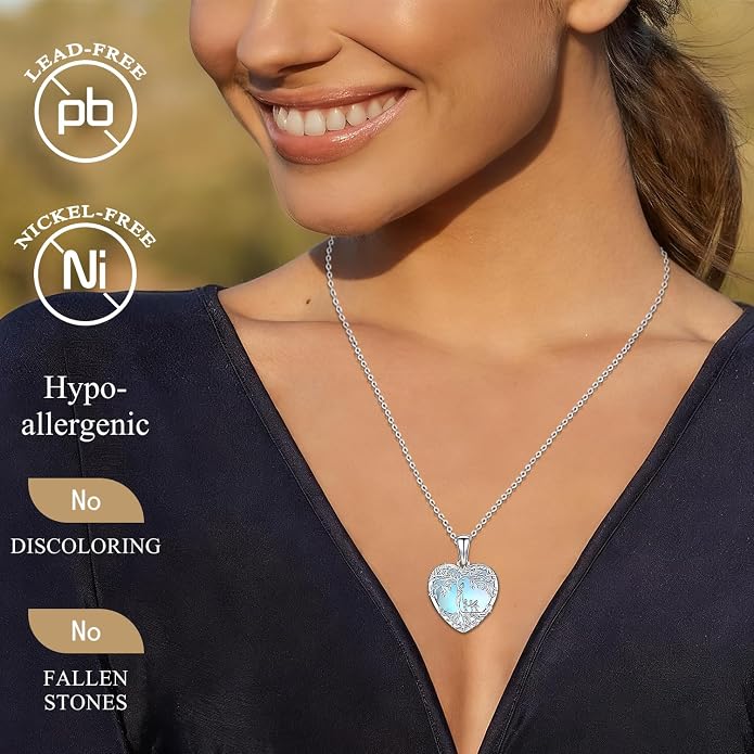 Odinstone Tree of Life Necklace, Sterling Silver Pendant for Women Family Tree Necklaces Jewelry for Mom/Wife/Grandma(With Fine Gift Box)