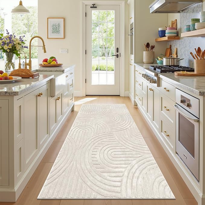 Pauwer Area Rugs for Living Room 3x6, Non Slip Washable Modern Rug, Beige | Soft Fluffy, Boho Neutral, Indoor Floor Carpet, For Bedroom Entryway Dining Room Nursery Farmhouse