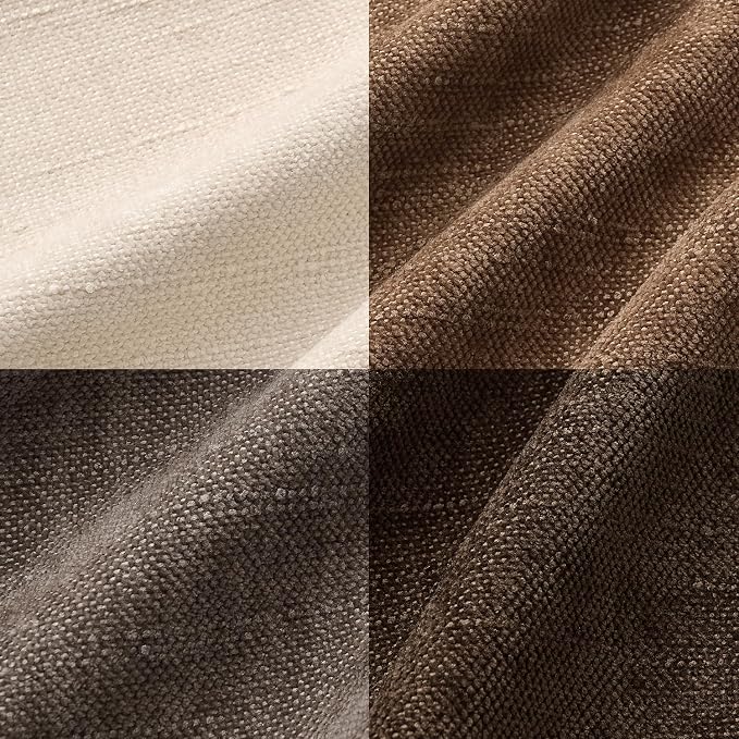 Pack of 4 Throw Pillow Covers 20x20 Inch Chenille Textured Neutral Brown Soft Pillow Covers Solid Decorative Farmhouse Cushion Covers Home Boho Western Decor for Couch Sofa Bed Living Room