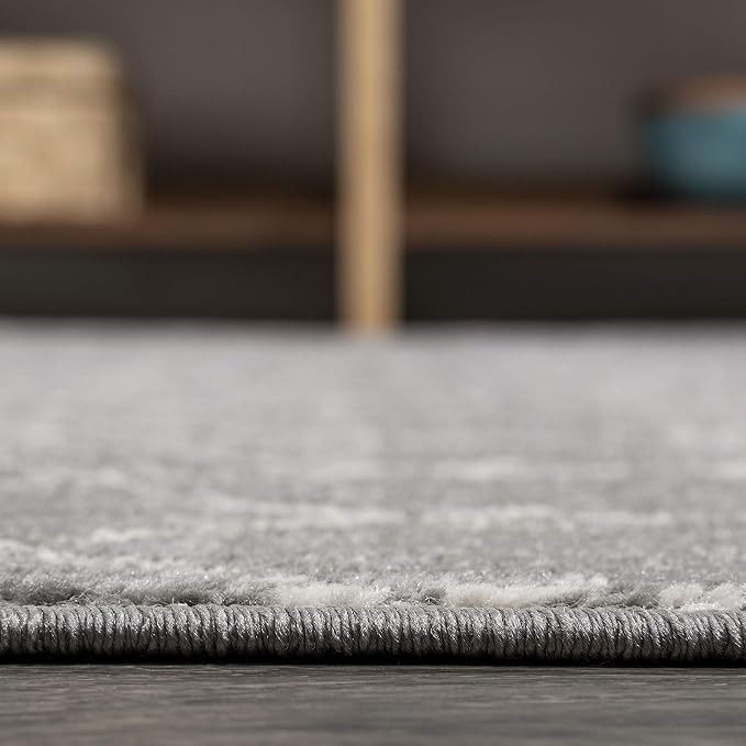 JONATHAN Y Boho Vintage Diamond Gray/Ivory Round Area Rug 7 ft, Moroccan Hype for Living Room, Bedroom, Kitchen, Office, Easy-Cleaning, High Traffic, Pet-Friendly, Non-Shedding (MOH101C-7R)