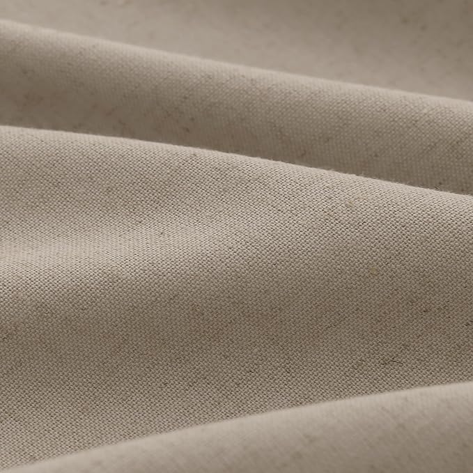 Aersas Light Taupe Pinch Pleat Linen Curtains 63 Inch Length 2 Panels Set for Bedroom Dinging Room Semi Sheer Boho Farmhouse Neutral Window Curtains 63 Inches Long for Living Room Nursery 40x63
