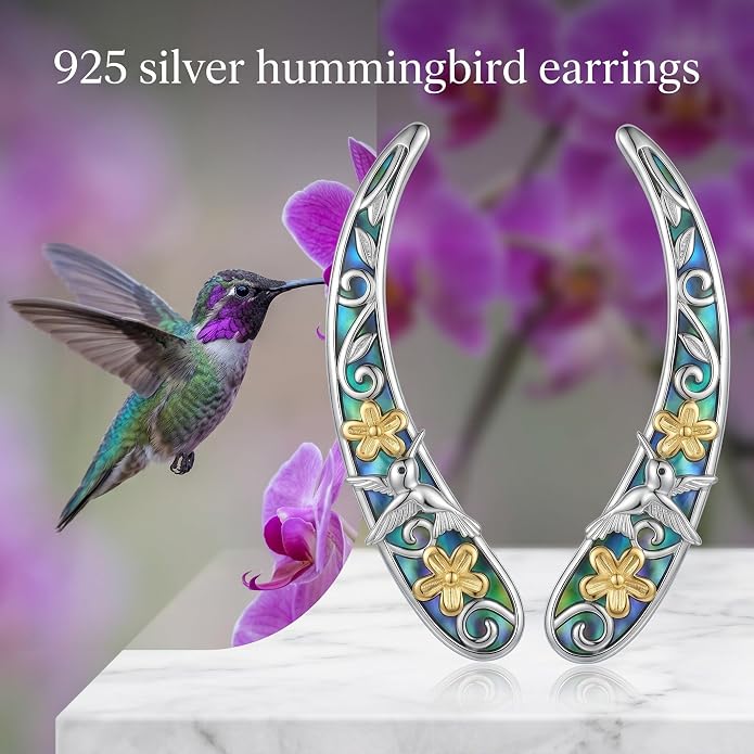 Ear Climbers Earrings for Women Sterling Silver Vintage Ear Crawler Earrings Jewelry Gifts for Women