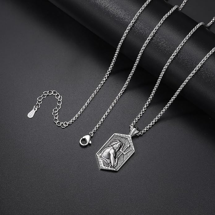 Tetragrammaton/Thors Hammer/Viking Axe/Jewish/Yahweh Necklace for Men 925 Sterling Silver Viking Norse Pagan Jewelry Gifts for Women