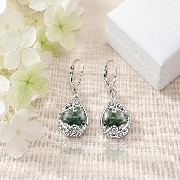 Teardrop Tree of Life/Filigree Earrings for Women Dangle Leverback Earrings Jewelry Gift Anniversary For Her