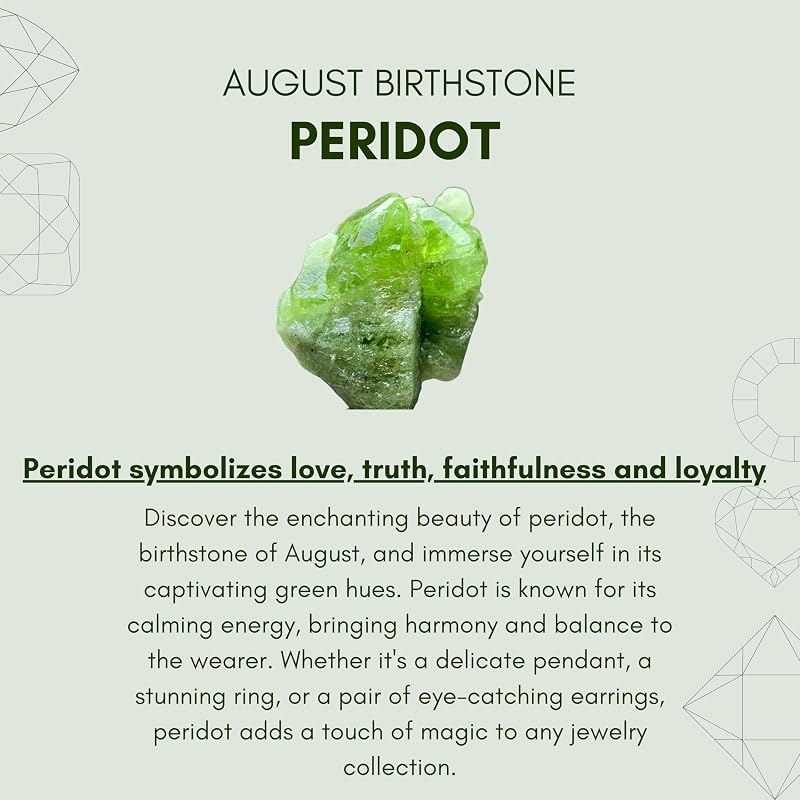 Peridot Necklace for Women, Premium Beaded Gold Necklaces for Women - Tarnish Free 18K Gold Vermeil Certified S925 Classic Statement Necklace Gold Jewelry for Women - Mothers Day Gifts for Mom Wife