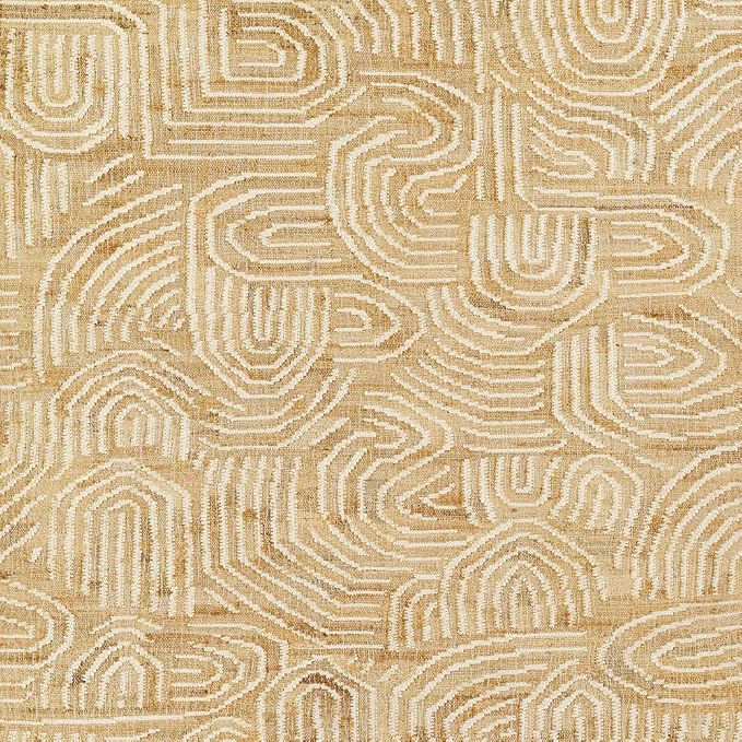 Tempaper Swell Natural and Cream Handwoven Jute and Wool Area Rug, 8' x 10'