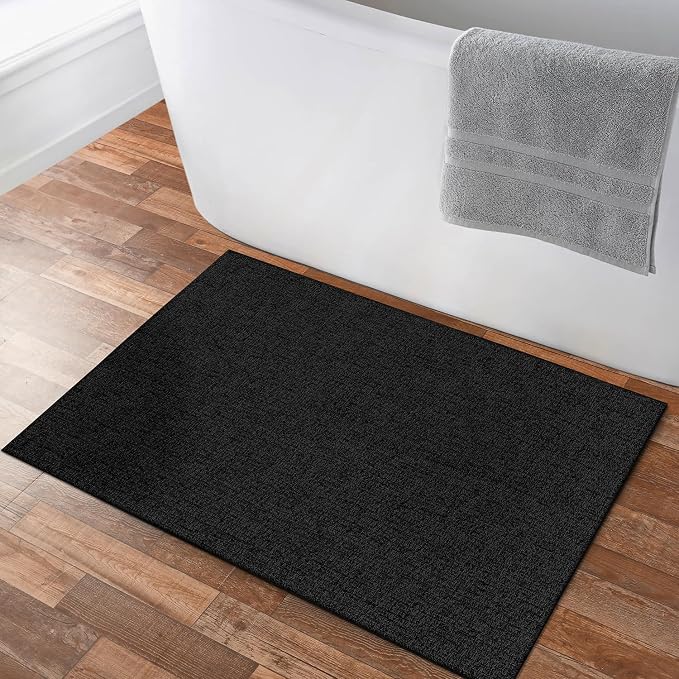 Luul Home Easy Jute Rugs 2x3 Dark Gray Color Living Room Indoor Outdoor Door Mat for Farmhouse Patio and Kitchen Rug High Traffic Washable Easy to Clean Solid Boho Woven Design Outside Carpet (2 x 3)