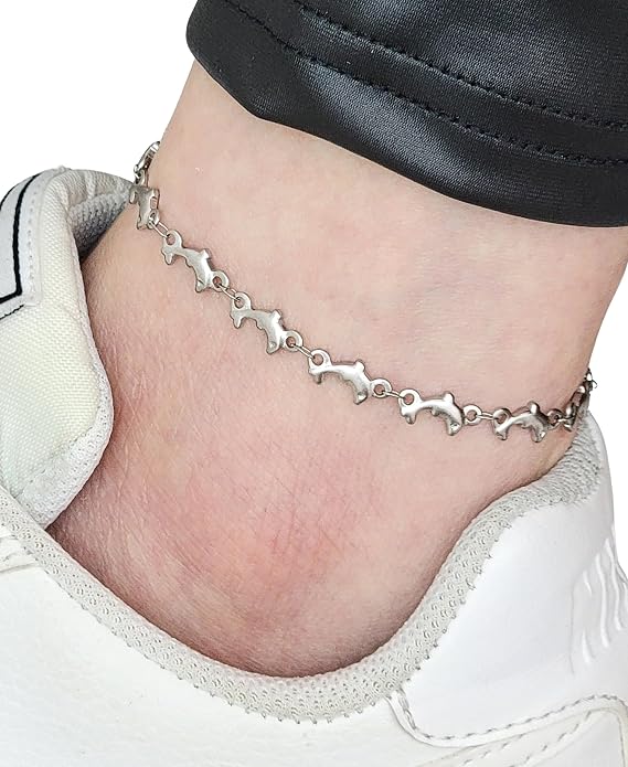 Stainless Steel Chain Ankle Bracelet for Women Adjustable Waterproof Anklet