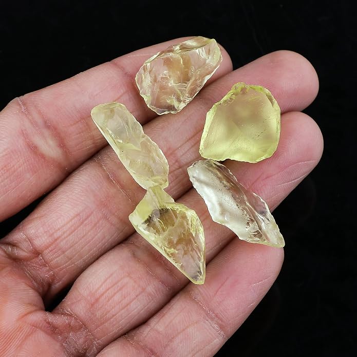5pcs, Wholesale Raw Natural Gemstones and Crystals, Assorted Rough Stones, Bulk Loose Rock Supplies, DIY Crafts-Jewelry Making, Wire Wrapping, Gem Collection