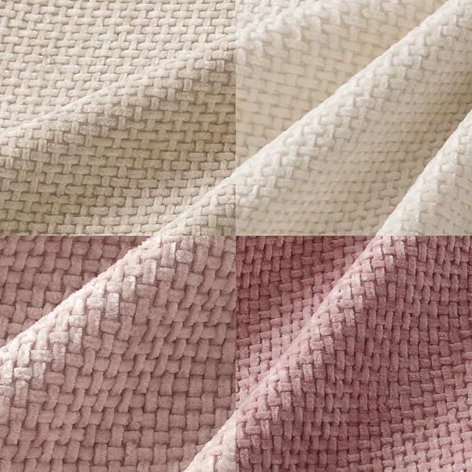 MIULEE Pack of 4 Valentines Couch Throw Pillow Covers 16x16 Inch Neutral Pink Cute Decorative Chenille Pillows Farmhouse Boho Accent Cushion Covers for Coquette Room Spring Decor Sofa Bed Living Room
