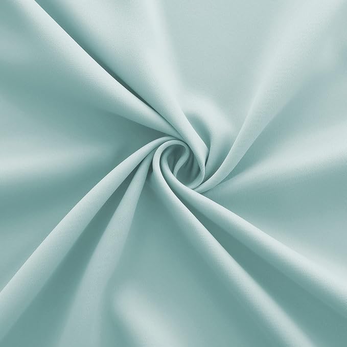 Aqua Curtains 96 Inches Long for Bedroom Beach Room Decor 2 Panel Set Cooling Summer Window Treatments Nursery Match Light Blue Green Wall Blackout Drapes Coasal Curtains for Living Room 52x96 Length