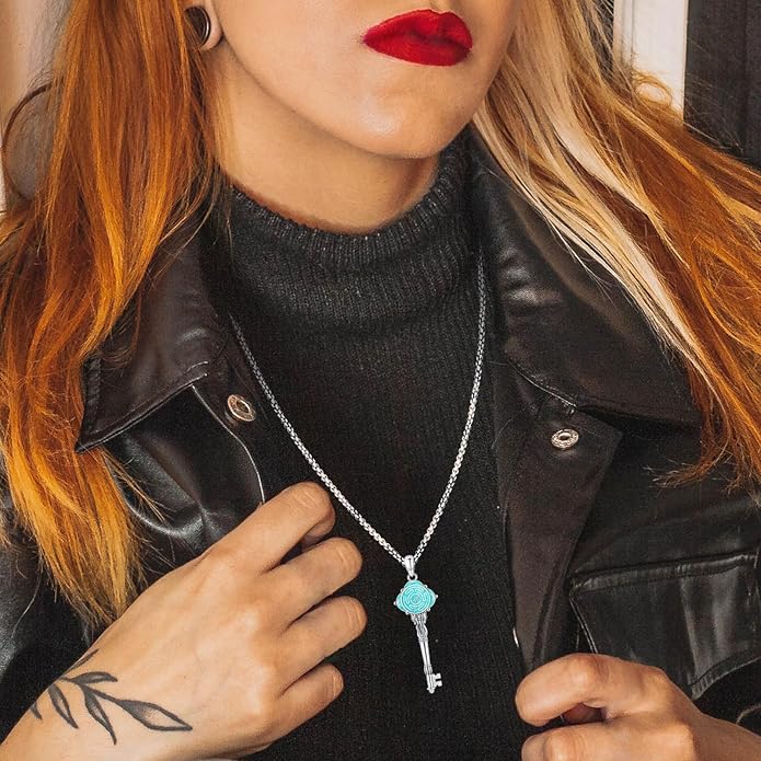 Pentagram Necklace Sterling Silver Triple Moon Goddess/Celtic Knot Witches Knot/Ankh/Sun and Moon/Hecate/Lilith/Santa Muerte/Tetragrammaton Pendant Necklace Pagan Wiccan Magic Egyptian Amulet Jewelry for Women Men