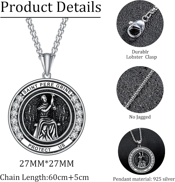 925 Sterling Silver Necklace for Men Women, Birthday Keepsake Jewelry Gifts for Mom Dad Friend