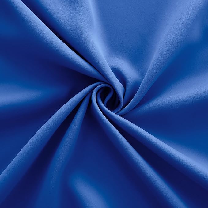 KOUFALL Kids Curtains Blackout for Boys Bedroom 2 Panel Set,Thermal Insulated Soundproof Privacy Bunk Bed Curtains for Bottom Kitchen,45 Inch Length,Royal Blue