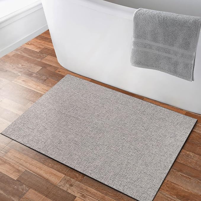 Luul Home Easy Jute Rugs 2x3 Gray Color Living Room Indoor Outdoor Door Mat for Farmhouse Patio and Kitchen Rug High Traffic Washable Easy to Clean Solid Boho Woven Design Outside Carpet (2 x 3)
