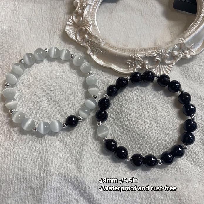 Pure Natural Round Gemstone Bracelet Healing Crystal Stretch Beaded Bracelet Suitable for Men and Women