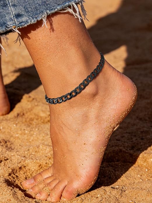 PROSTEEL Gold/Silver Anklets for Women Waterproof, 14K Gold Plated Ankle Bracelet Non Tarnish, Jewelry Gifts Adjustable