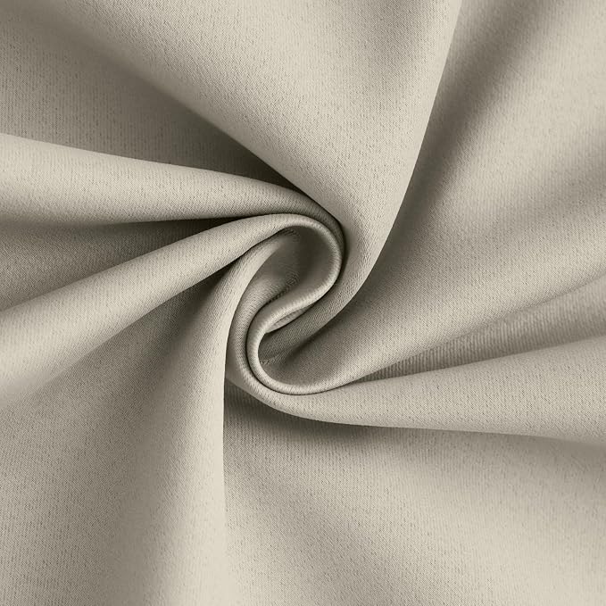 Yakamok Stone Blackout Curtains 84 Inches Long for Bedroom 40" Wide 2 Panel | Blackout Curtain Panels for Bedroom, 2 Thick Layers Grommet Top Thermal Insulated Drapes with White Back for Living Room