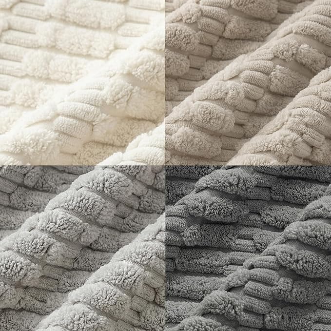 Fancy Homi 4 Packs Decorative Throw Pillow Covers for Living Room Couch Bed, Modern Farmhouse Boho Home Décor Accent Cushion Case, 24" x 24", Grey Series