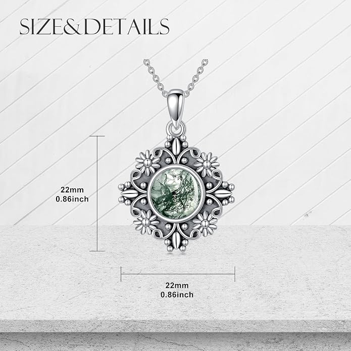 PELOVNY Celtic Knot Necklaces for Women 925 Sterling Silver Gemstone/Birthstone Teardrop Infinity Necklace Irish Celtic Pendant Jewelry Gifts for Mom Daughter Wife