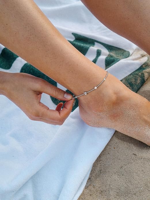 Purelei® Anklet Sundial Shell – 14K Gold plated stainless steel jewelry – Water-resistant anklet for women – Fashion jewelry for your individual look