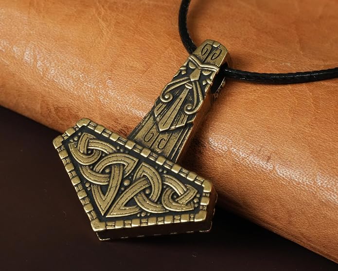 Baldur Jewelry - Thors Hammer Necklace Pendant Mjölnir - Viking Norse Thor Hammer Pendant Viking Jewelry - Thor Necklace - Thor Gifts for Men - Viking Necklace for Men
