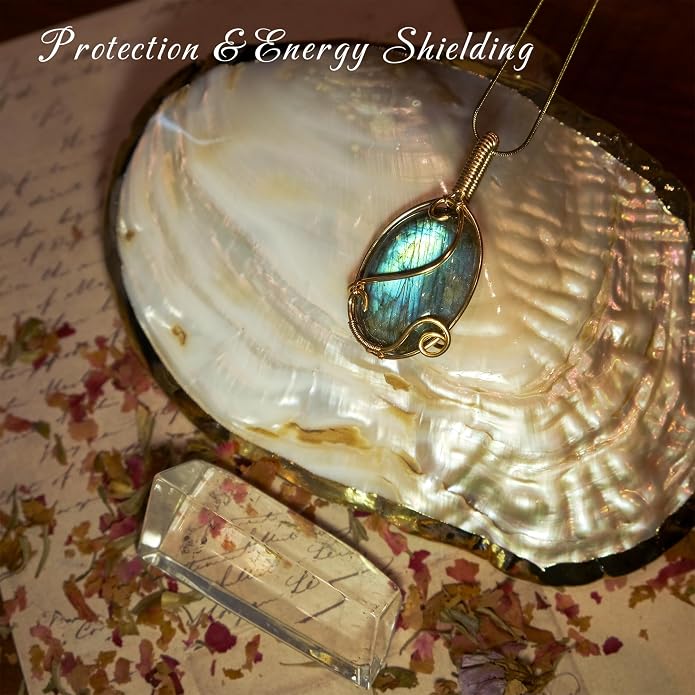 Natural Faceted Labradorite Pendant Necklace – Unique Stone of Magic & Transformation, Iridescent Flash Gemstone Jewelry, Handmade Healing Crystal Gift for Women, Birthday, Anniversary, Spiritual Awakening & Intuition