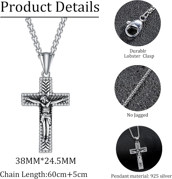 925 Sterling Silver Necklace for Men Women, Birthday Keepsake Jewelry Gifts for Mom Dad Friend