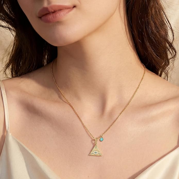 Fashion Dainty Necklace for Women - 14K Gold Plated Detachable Pendant with Cubic Zirconia Accent, Hypoallergenic Layering Jewelry for Women, Trendy Storm Charm Necklace for Daily Wear & Gifting