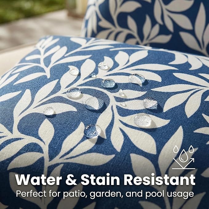 JMGBird Outdoor Patio Pillows Waterproof Pillow Covers with Insert Included | 18×18 Outdoor Throw Pillow waterproof Outdoor Pillow covers farmhouse throw pillows for outdoor furniture