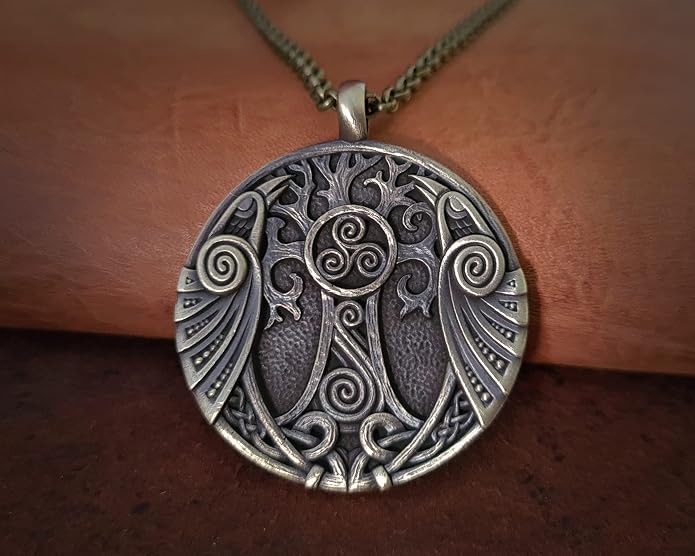 Baldur Jewelry - Handcrafted Yggdrasil Viking Norse World Tree of Life Pendant Necklace Amulet Jewelry | 925 Sterling-Silver Tree of Life Necklace | Viking Gifts |Jewelry for Men Women