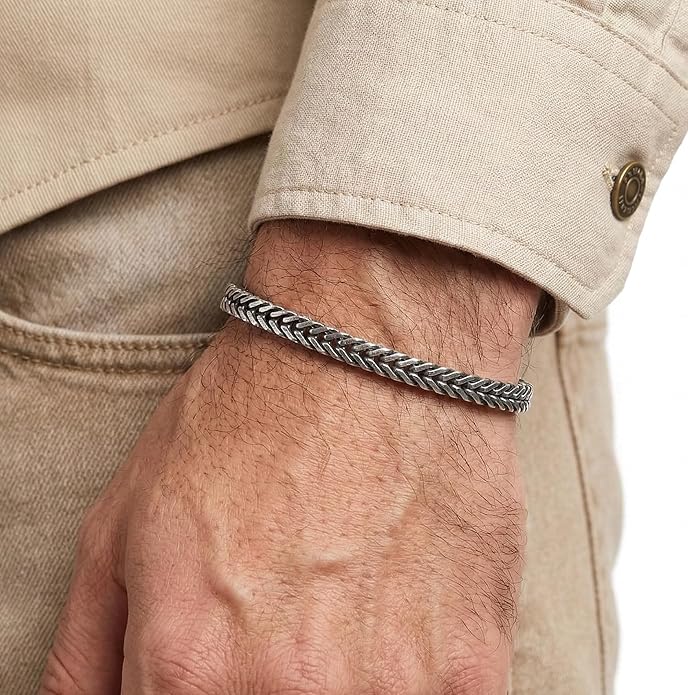 Galis Chain Bracelets For Men - Premium Stainless Steel, Silver, Gold Plated Non Tarnish - Mens Jewelry, Fathers Day Gift
