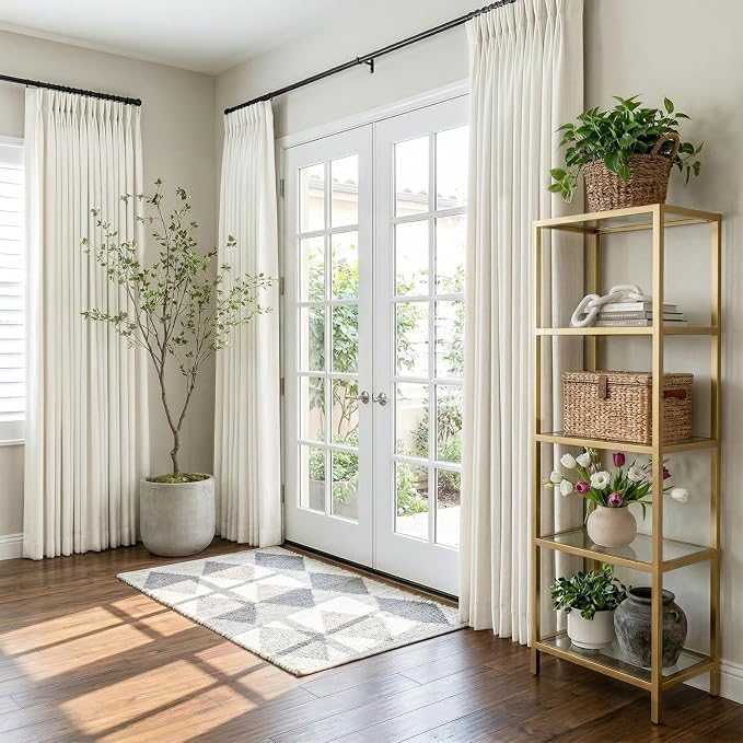 CAPALOCA Pinch Pleated Curtains Blackout, Linen Blackout Curtains 96 inches Long for Bedroom, Thermal Insulated Pinch Pleated Drapes for Living Room, 70" W x 96" L (Pack of 2),Natural Linen