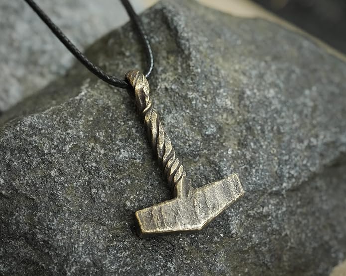 Baldur Jewelry - Thors Hammer Necklace Pendant Mjölnir - Viking Norse Thor Hammer Pendant Viking Jewelry - Thor Necklace - Thor Gifts for Men - Viking Necklace for Men