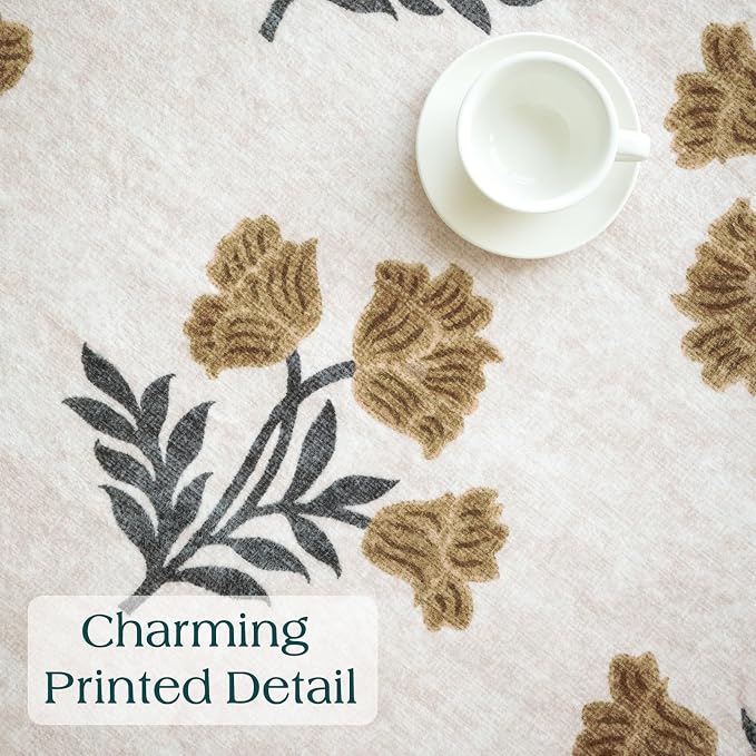 Non Slip Washable Hallway Runner Rug - 2.5x12 Extra Long Beige Kitchen Runner Rug Soft Boho Runners for Hallways Vintage Floral Scalloped Area Rug for Bedroom Entryway Foyer Stair Runner Decor