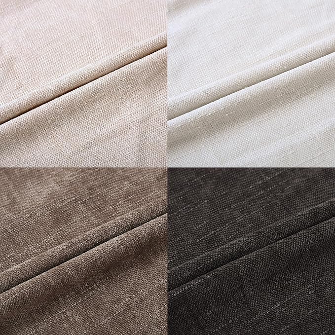 Set of 4 Soft Textured Decorative Throw Pillow Covers 22x22 Inch Cozy Farmhouse Cushion Cover Square Accent Pillow Cases for Bed Couch Sofa Living Room, Neutral