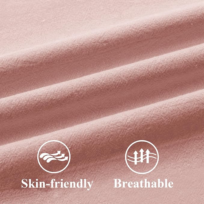 ZWJD Pillow Covers 26x26 Set of 2 Dusty Pink Throw Pillow Covers with Fringe Chic Cotton Decorative Pillows Square Cushion Covers for Sofa Couch Bed Living Room Farmhouse Boho Decor
