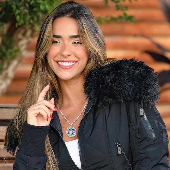 Witchy Jewelry for Women Men Nudo De Bruja Plata 925 Original Witches Knot Necklace Tetragrammaton Hecate Necklace Lilith Necklace Pentagram Necklace Cat Necklace Triple Moon Goddess Pendant Necklace