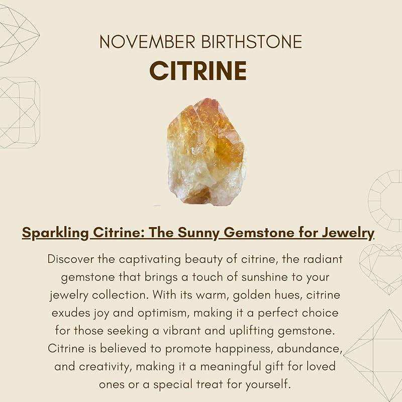 Citrine Necklace for Women, Premium Beaded Gold Necklaces for Women - Tarnish Free 18K Gold Vermeil Certified S925 Classic Statement Necklace Gold Jewelry for Women - Mothers Day Gifts for Mom Wife